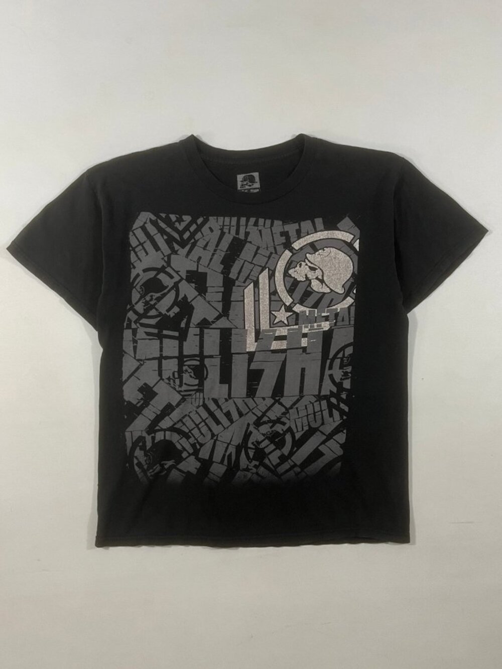 Metal Mulisha Y2K Black Skull Logo Graphic Moto Streetwear Tee L